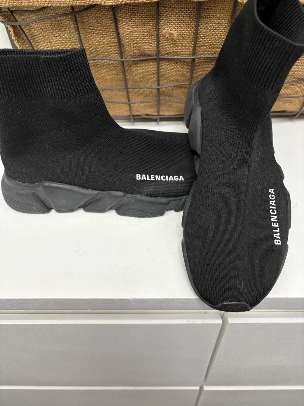 Balenciaga Black Knit Sock Sneakers